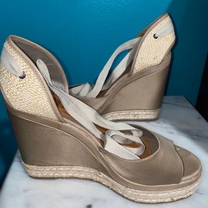 Two Tone Espadrille Wedge